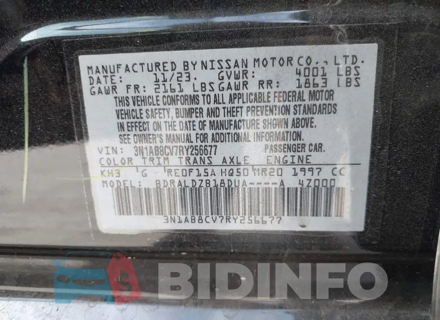 3N1AB8CV7RY256677 Photo# 9