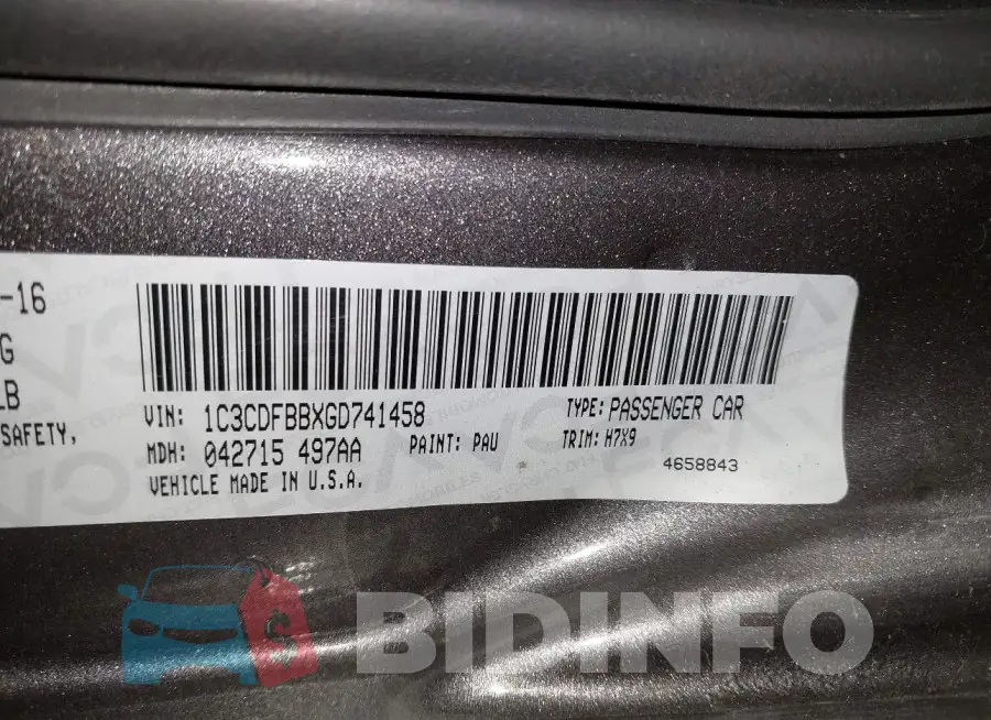 1C3CDFBBXGD741458 Photo# 9