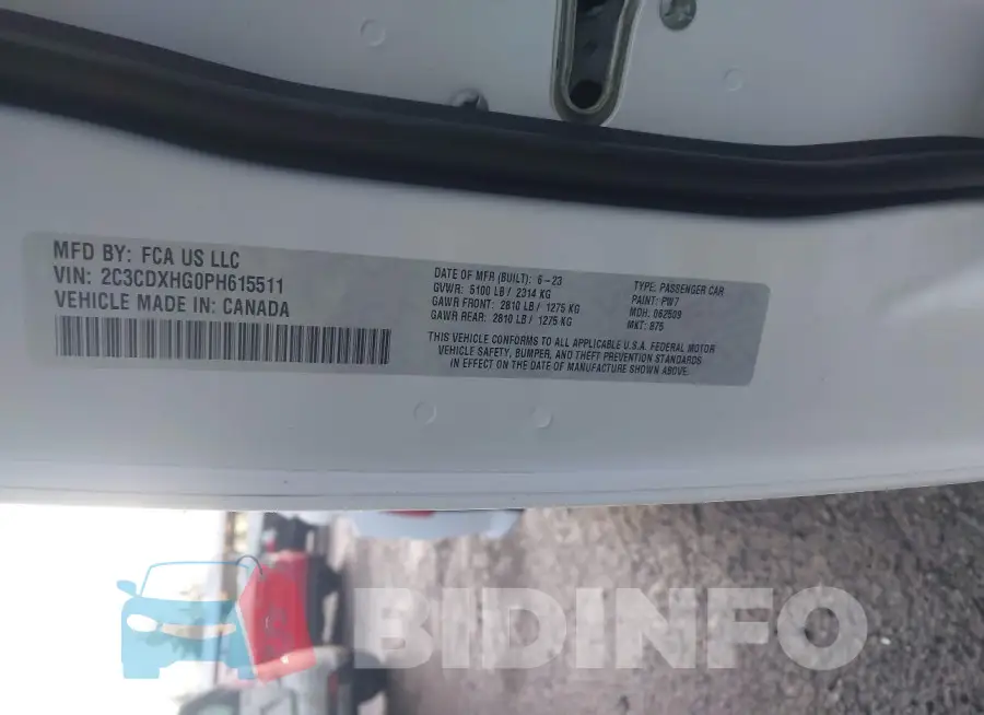 2C3CDXHG0PH615511 Photo# 9