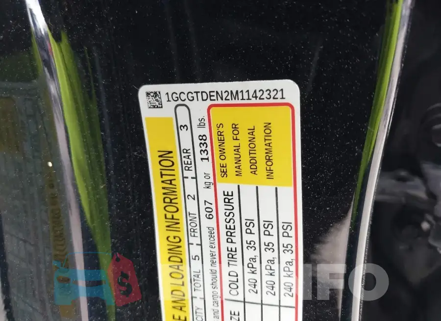 1GCGTDEN2M1142321 Photo# 9