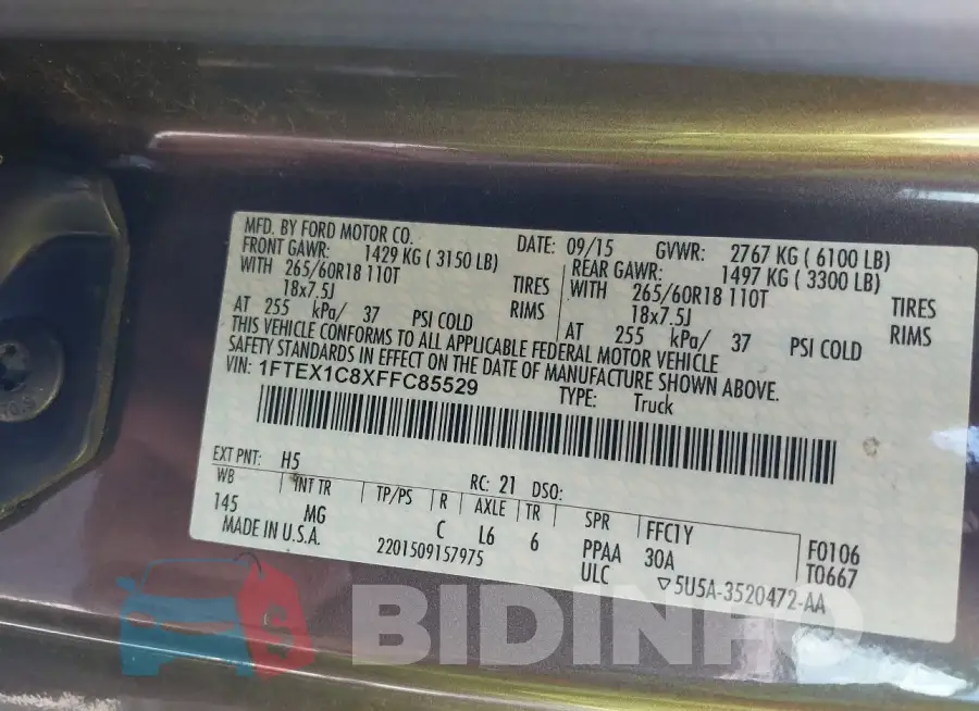 1FTEX1C8XFFC85529 Photo# 9