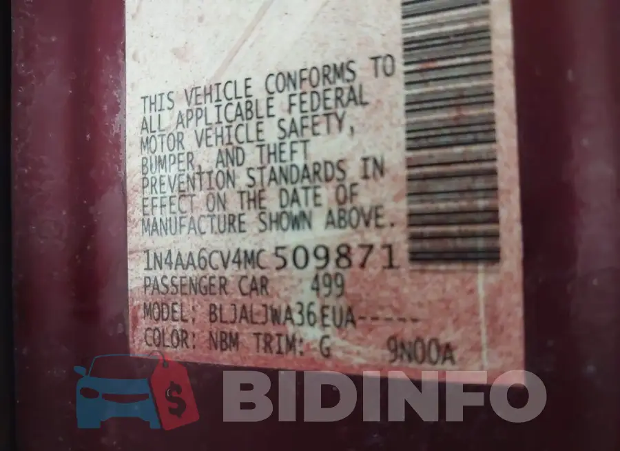 1N4AA6CV4MC509871 Photo# 9