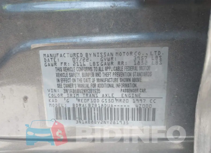 3N1AB8BV2NY281935 Photo# 9