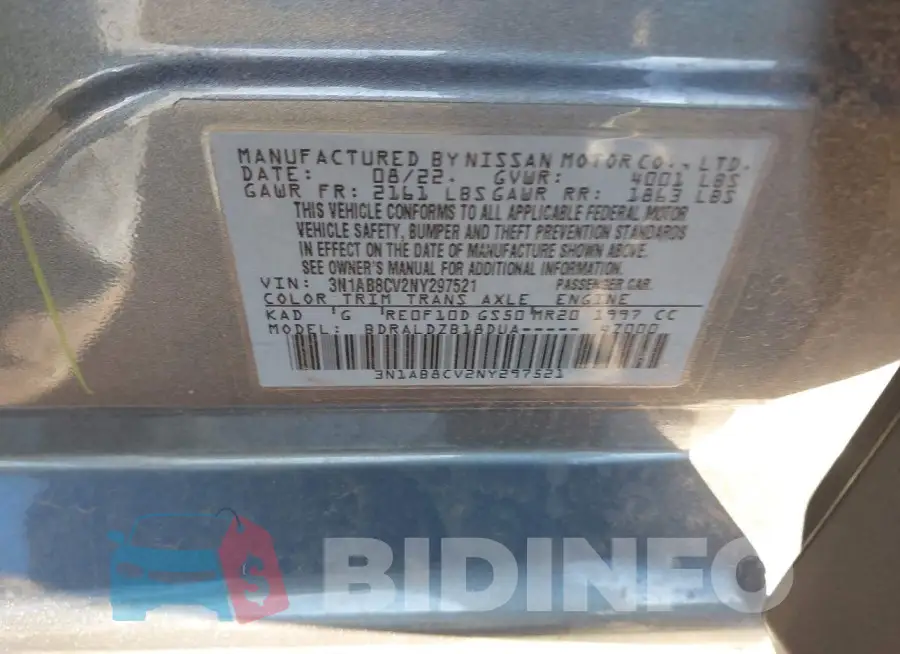 3N1AB8CV2NY297521 Photo# 9