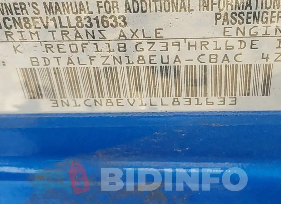 3N1CN8EV1LL831633 Photo# 9