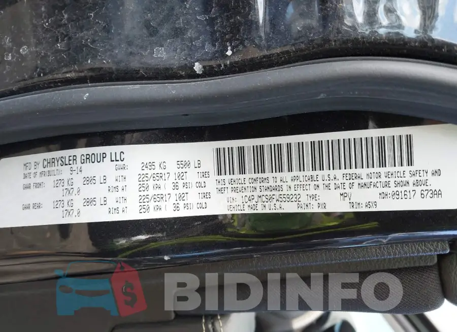 1C4PJMCS0FW559232 Photo# 9