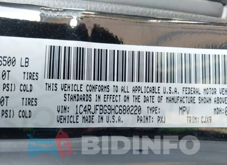 1C4RJFBG9HC680220 Photo# 9