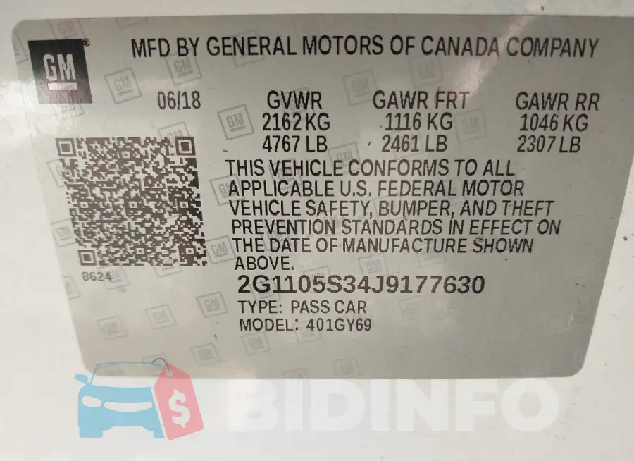 2G1105S34J9177630 Photo# 9