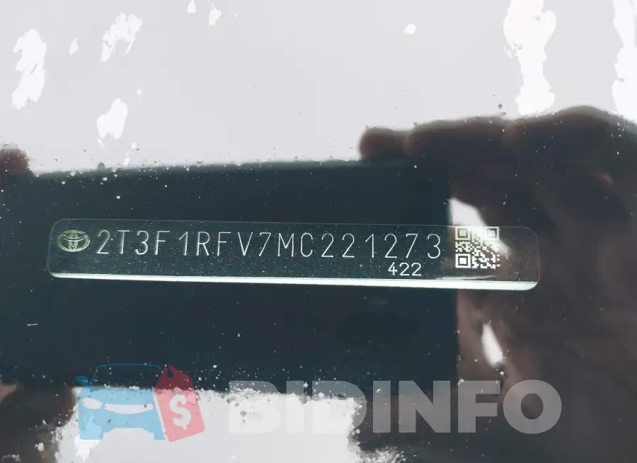 2T3F1RFV7MC221273 Photo# 9