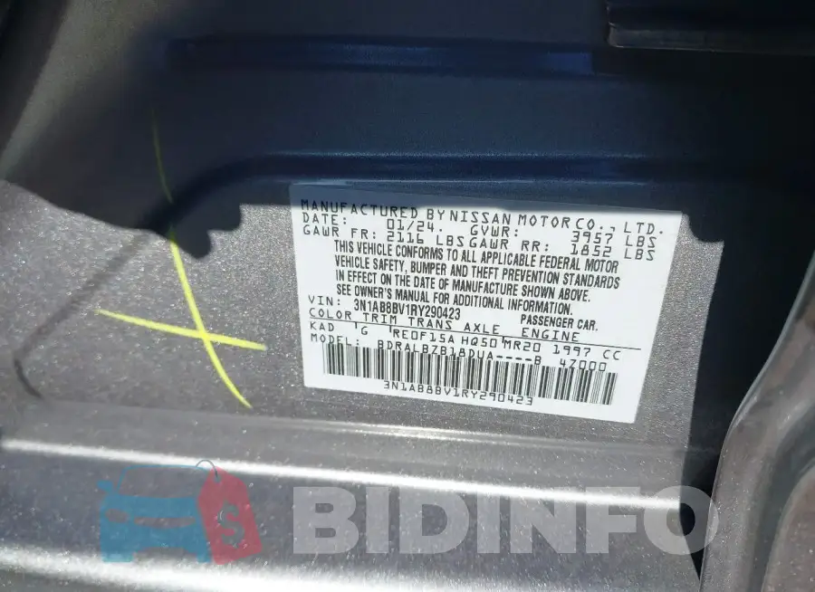 3N1AB8BV1RY290423 Photo# 9