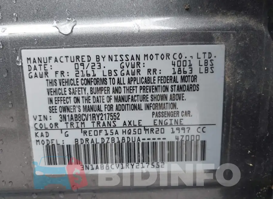 3N1AB8CV1RY217552 Photo# 9