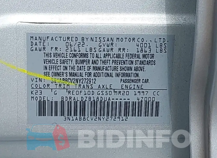3N1AB8CV2NY272912 Photo# 9