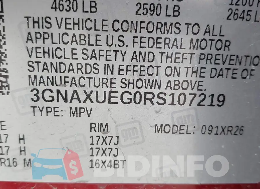 3GNAXUEG0RS107219 Photo# 9