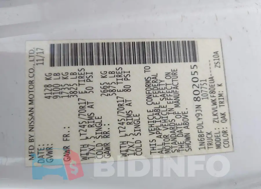 1N6BF0LY9JN802055 Photo# 8