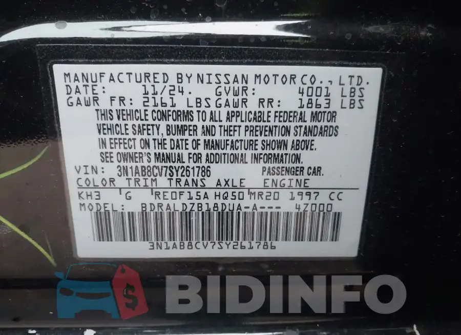3N1AB8CV7SY261786 Photo# 9