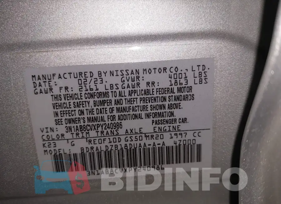 3N1AB8CVXPY240986 Photo# 9