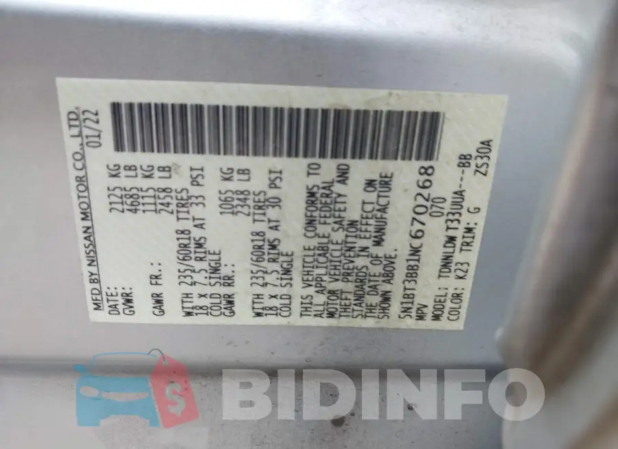 5N1BT3BB1NC670268 Photo# 8