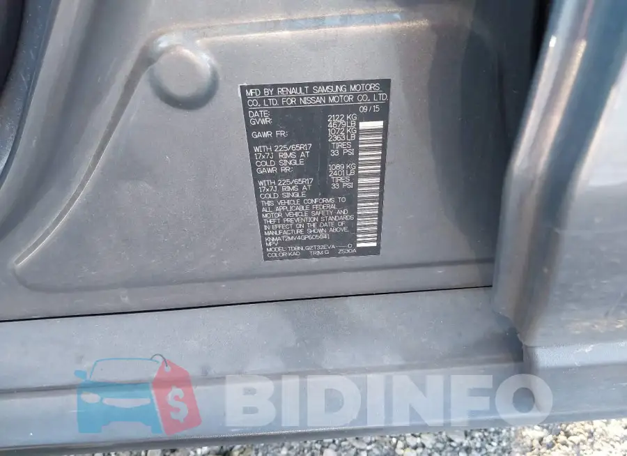 KNMAT2MV4GP605041 Photo# 9