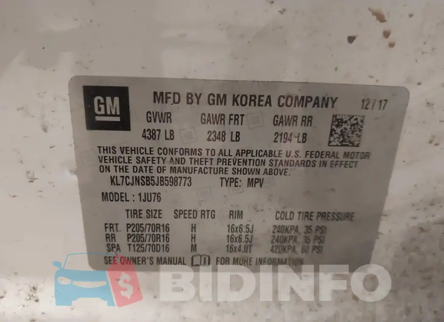 KL7CJNSB5JB598773 Photo# 9