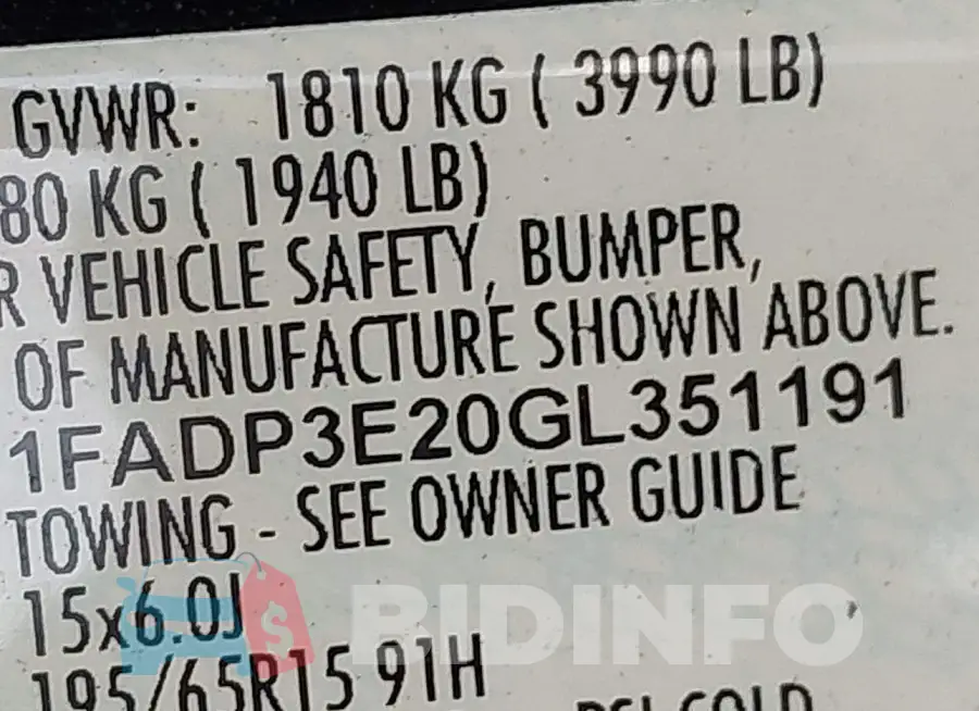 1FADP3E20GL351191 Photo# 9