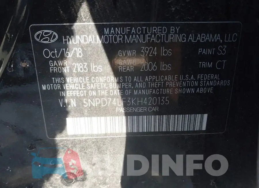 5NPD74LF3KH420135 Photo# 9
