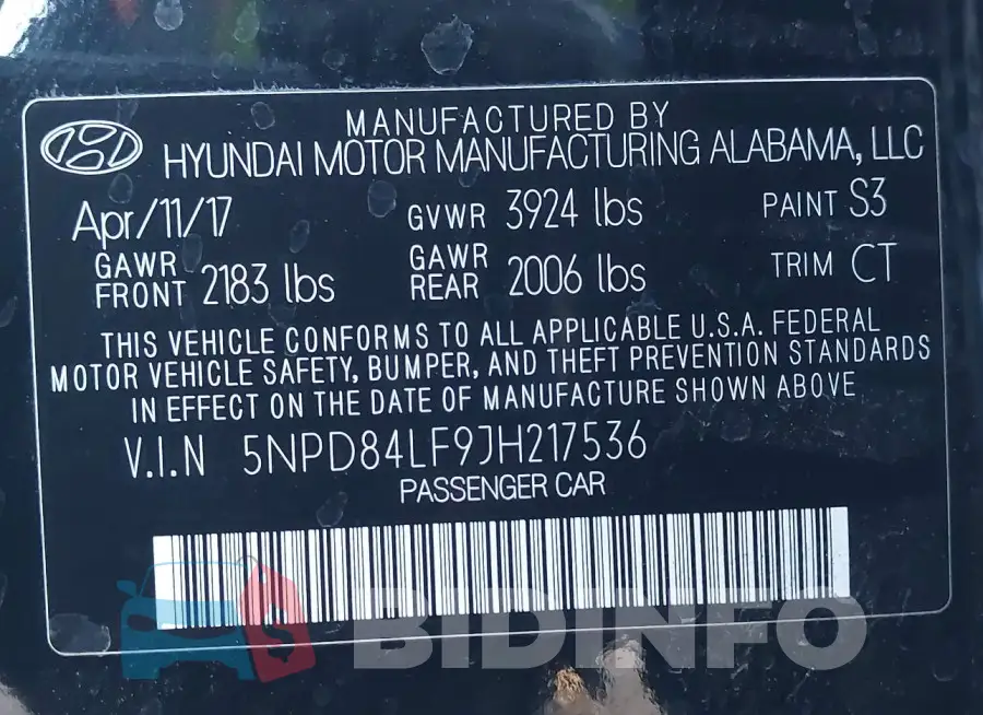 5NPD84LF9JH217536 Photo# 9