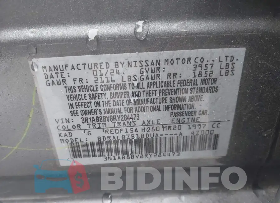 3N1AB8BV8RY284473 Photo# 9