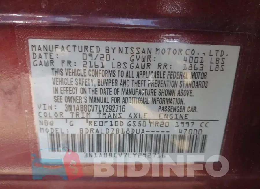 3N1AB8CV7LY292716 Photo# 9