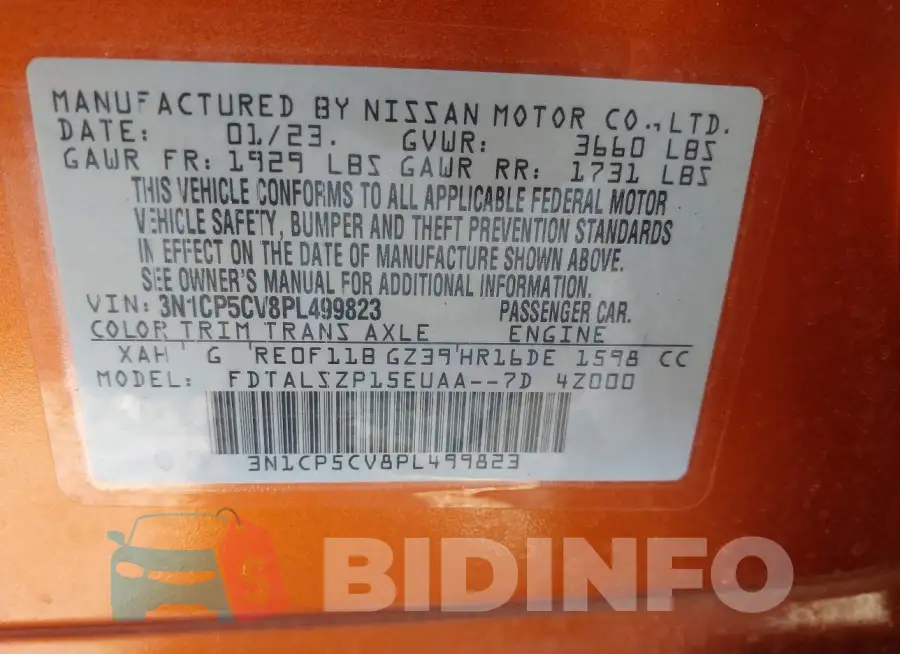 3N1CP5CV8PL499823 Photo# 9