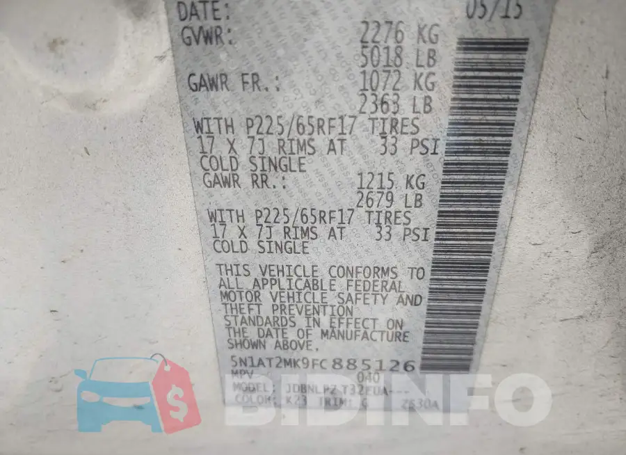 5N1AT2MK9FC885126 Photo# 8