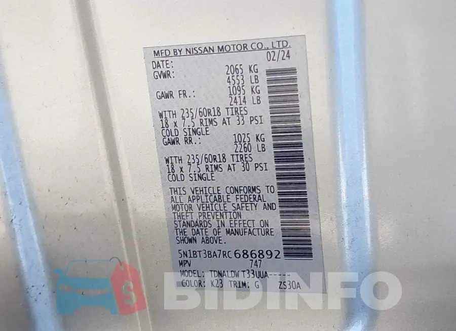 5N1BT3BA7RC686892 Photo# 9
