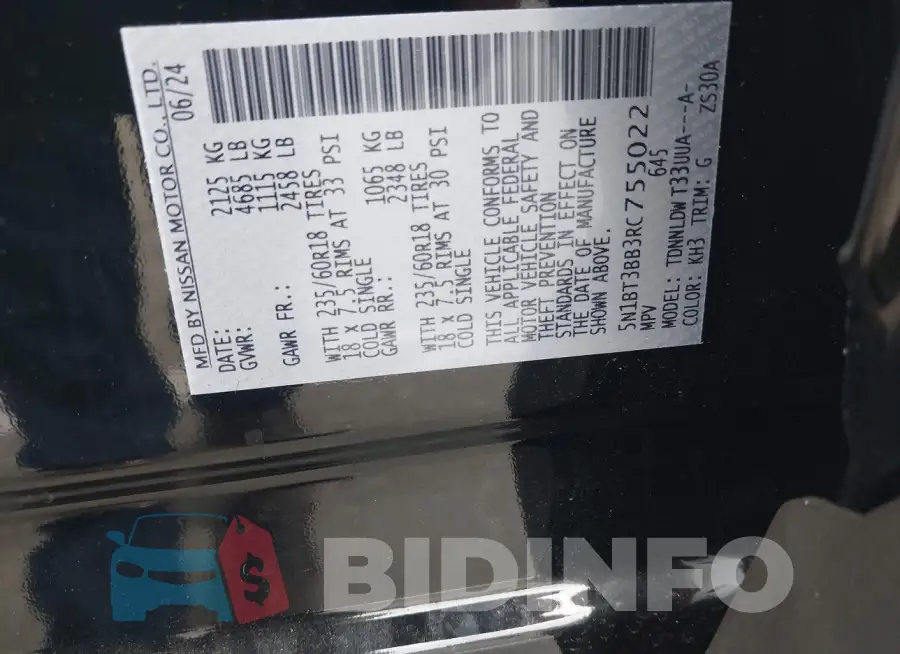 5N1BT3BB3RC755022 Photo# 9