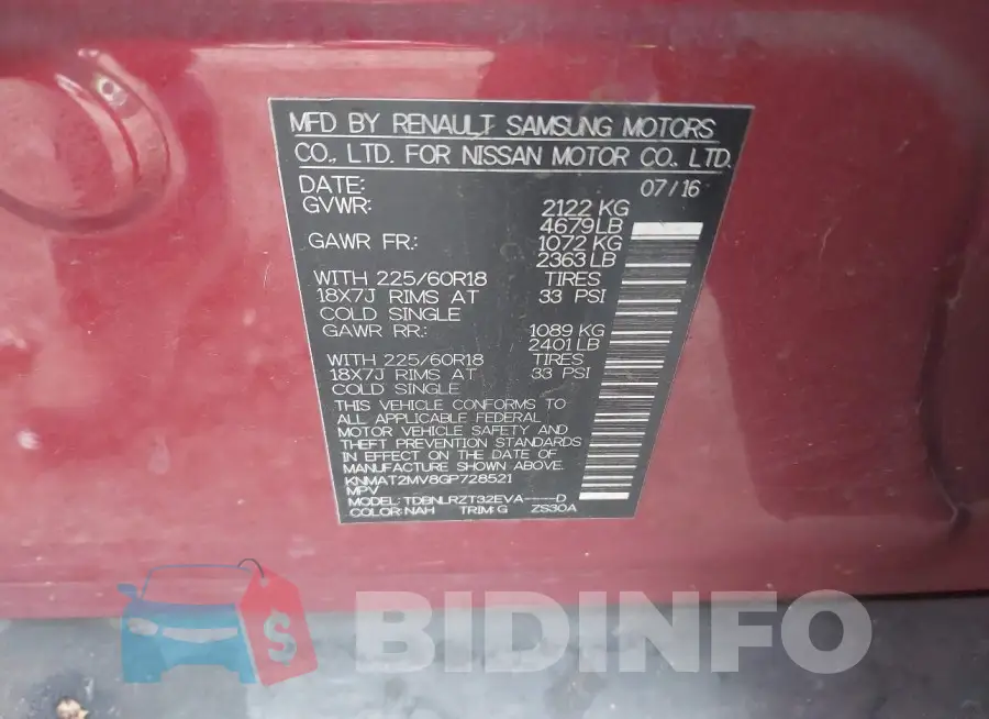 KNMAT2MV8GP728521 Photo# 9