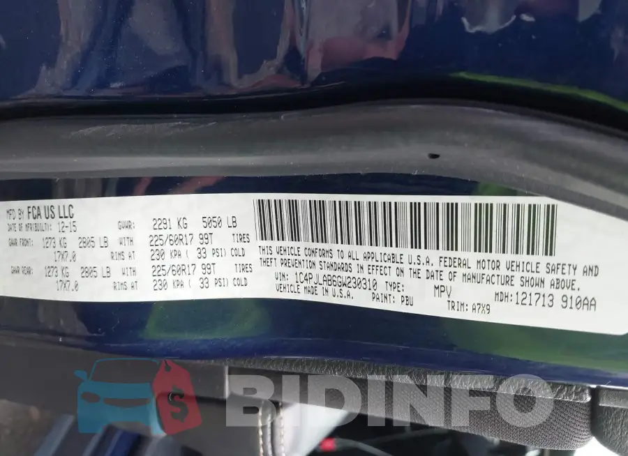 1C4PJLAB6GW230310 Photo# 9