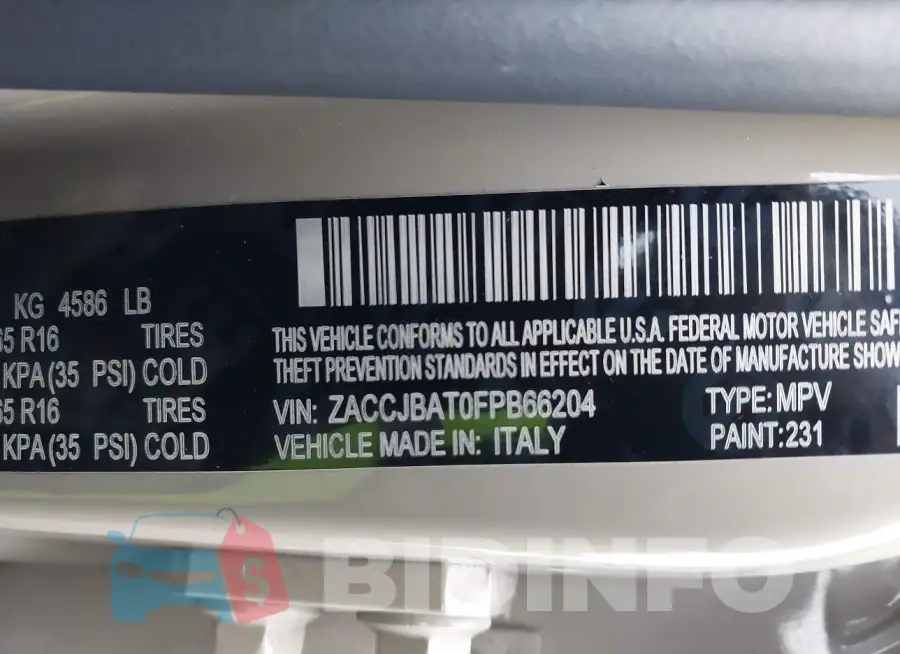 ZACCJBAT0FPB66204 Photo# 9