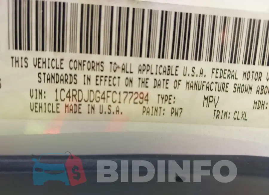 1C4RDJDG4FC177294 Photo# 9