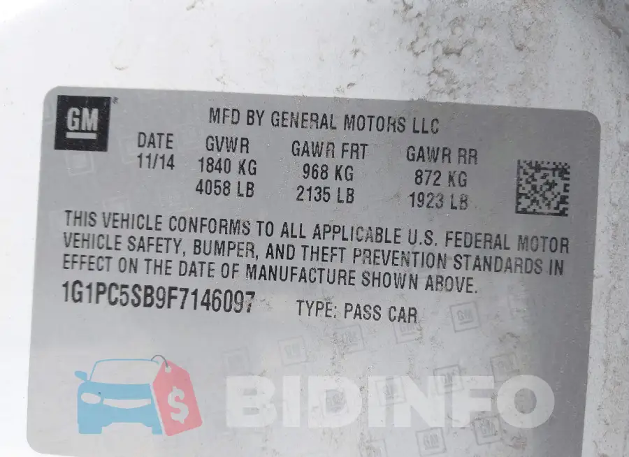 1G1PC5SB9F7146097 Photo# 9