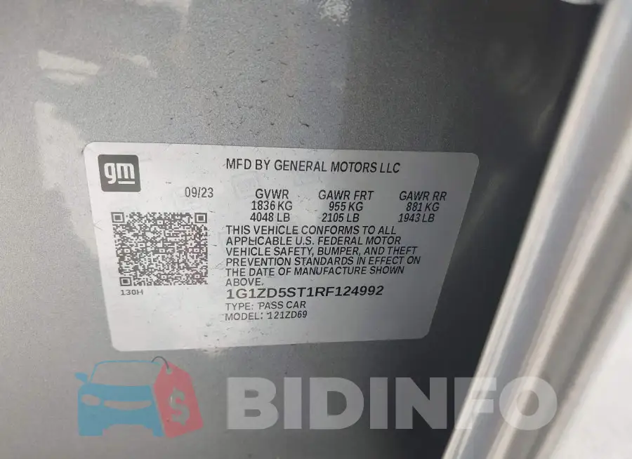 1G1ZD5ST1RF124992 Photo# 9