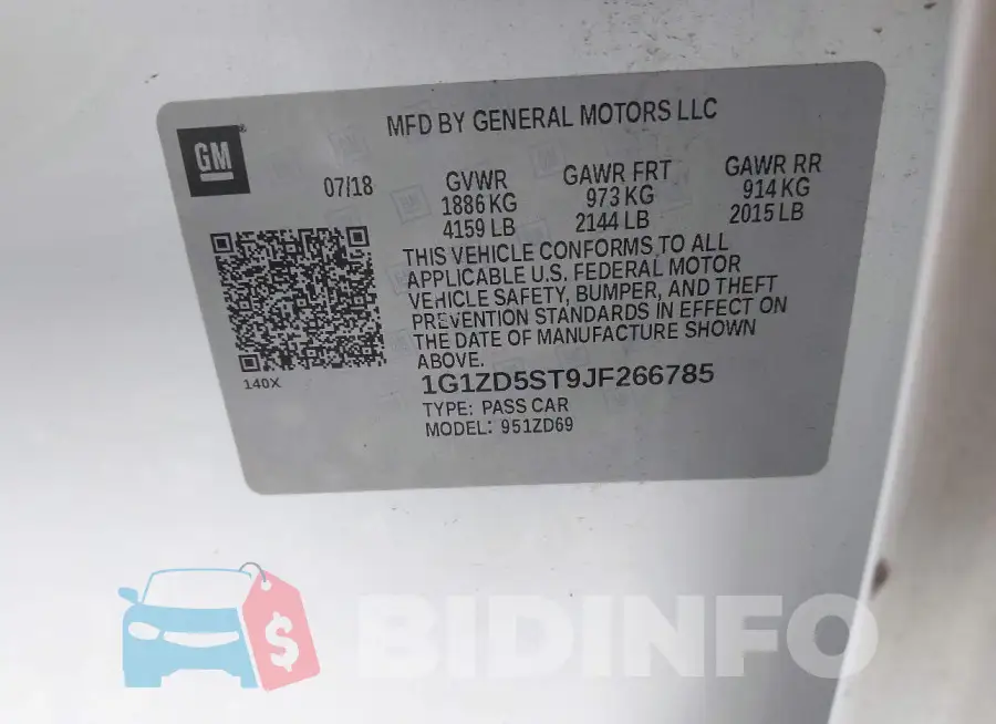 1G1ZD5ST9JF266785 Photo# 9