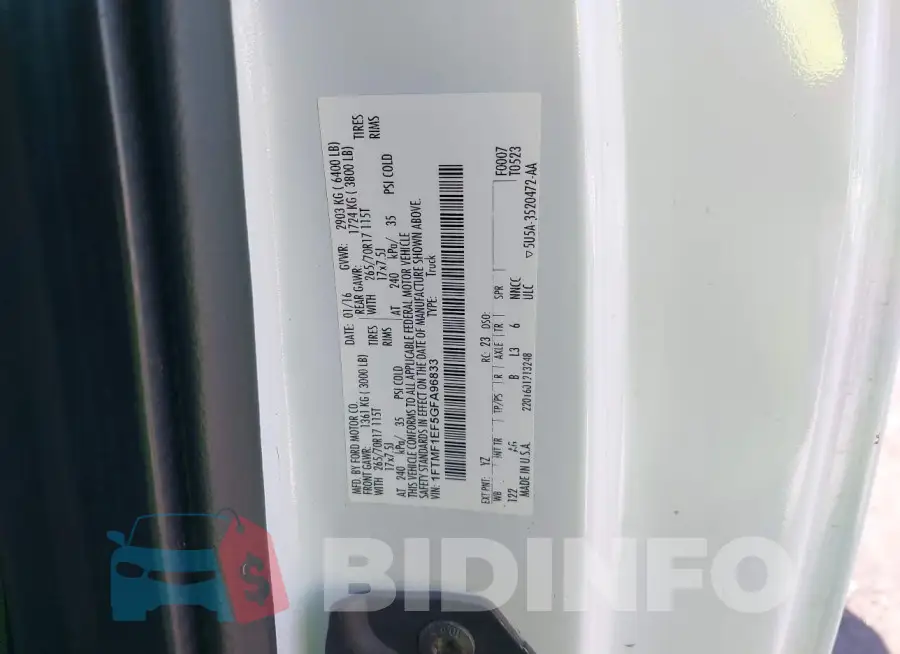 1FTMF1EF5GFA96833 Photo# 9