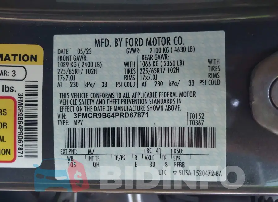 3FMCR9B64PRD67871 Photo# 9