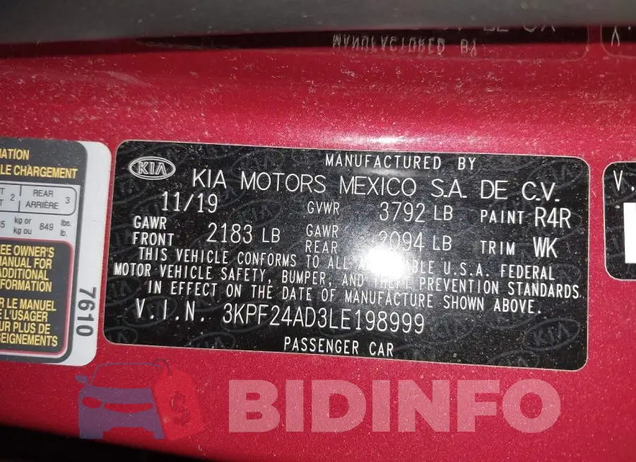3KPF24AD3LE198999 Photo# 9