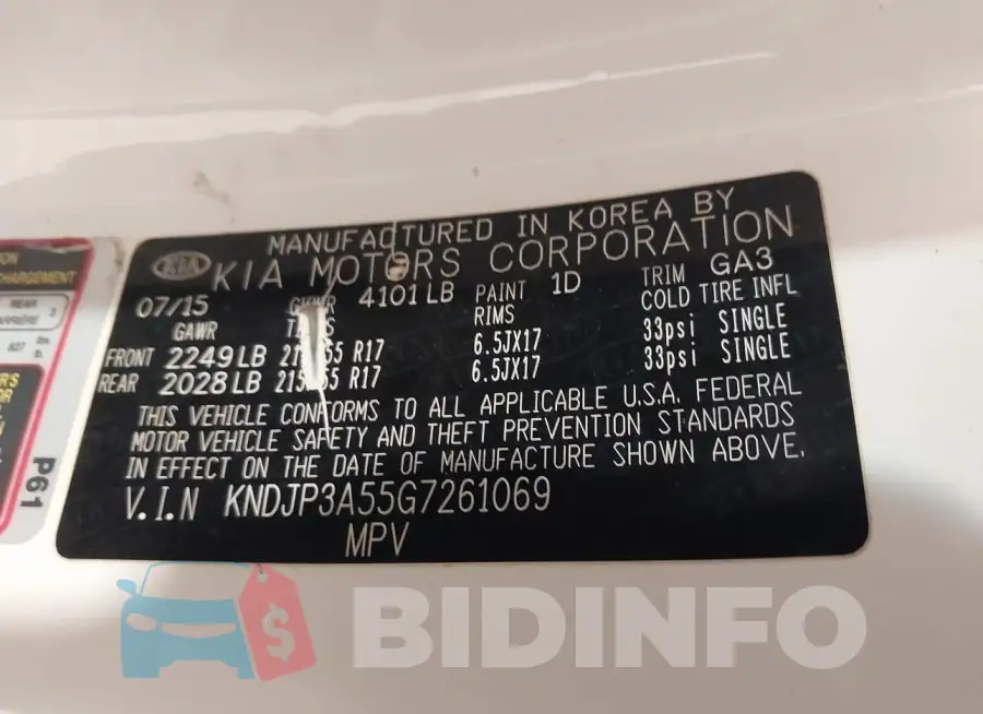 KNDJP3A55G7261069 Photo# 9