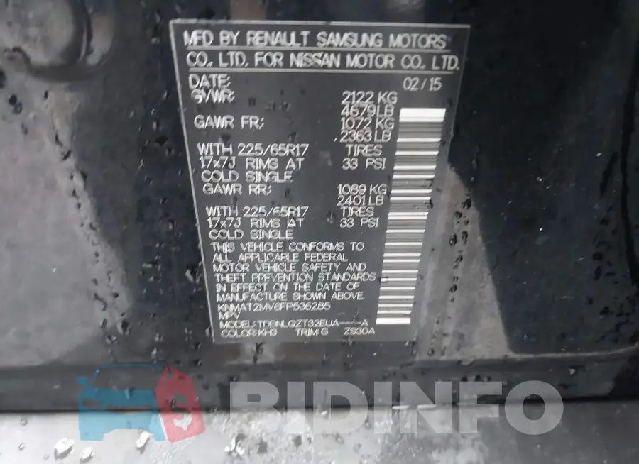 KNMAT2MV6FP536285 Photo# 9