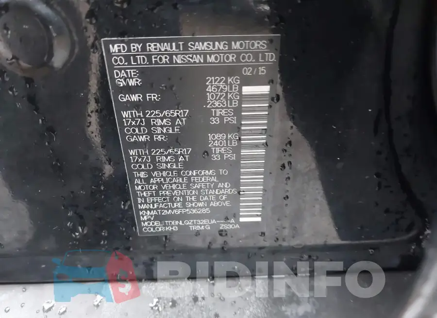 KNMAT2MV6FP536285 Photo# 11
