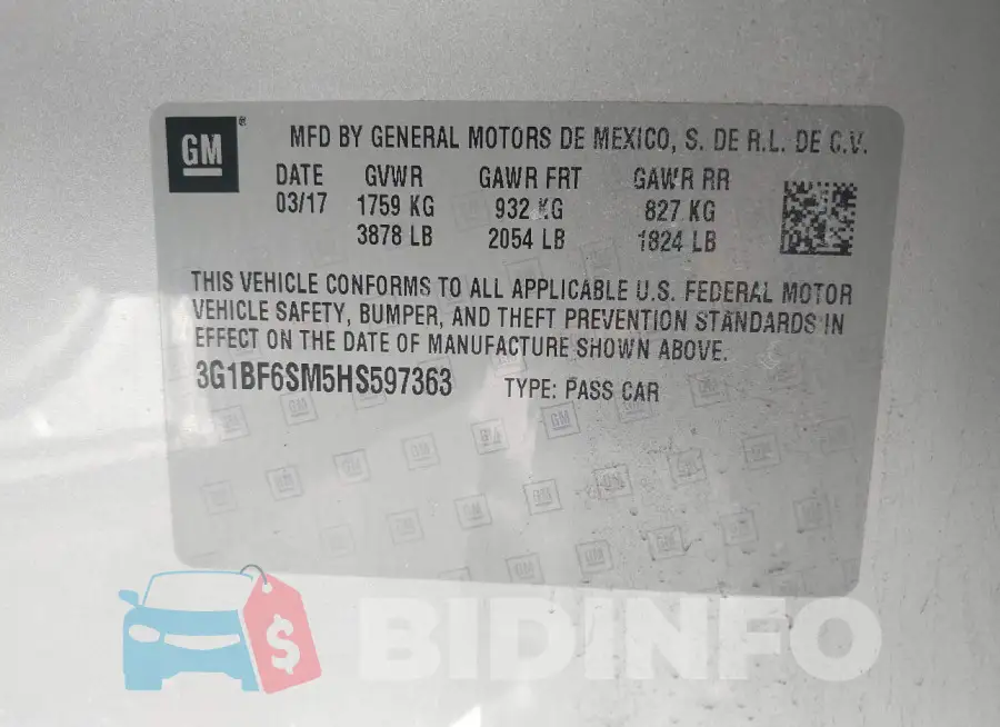 3G1BF6SM5HS597363 Photo# 9