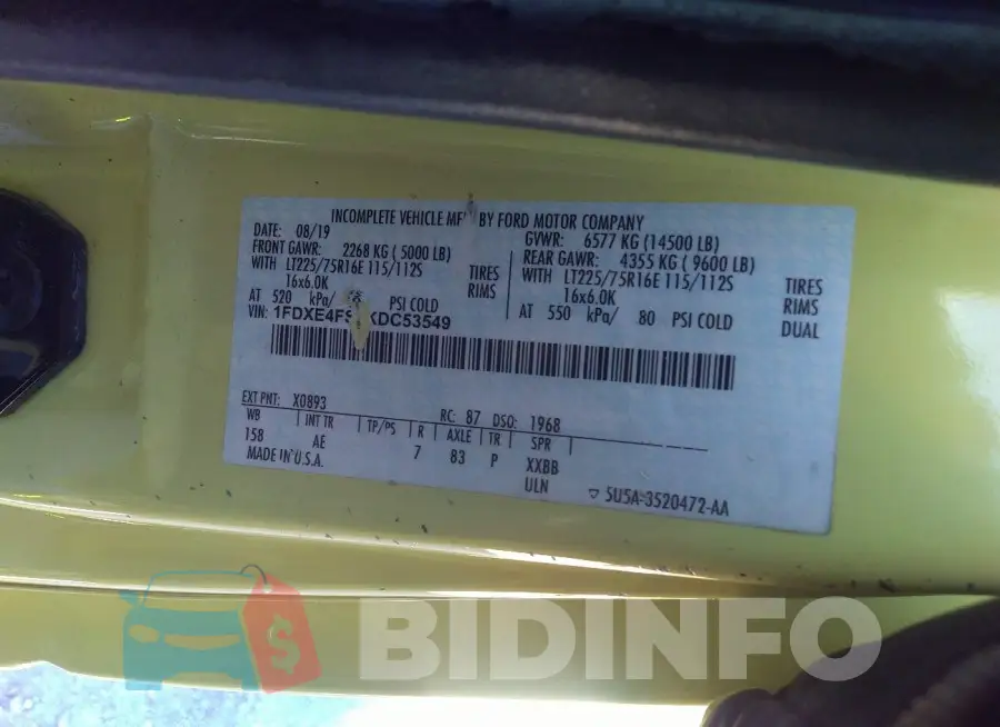 1FDXE4FS9KDC53549 Photo# 8