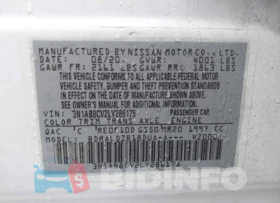 3N1AB8CV2LY286175 Photo# 9