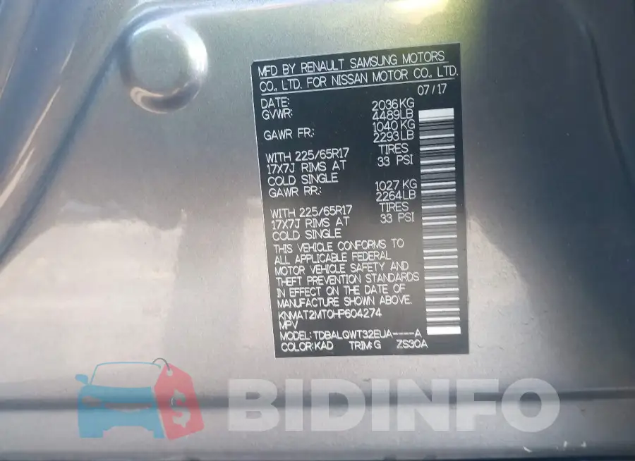 KNMAT2MT0HP604274 Photo# 9