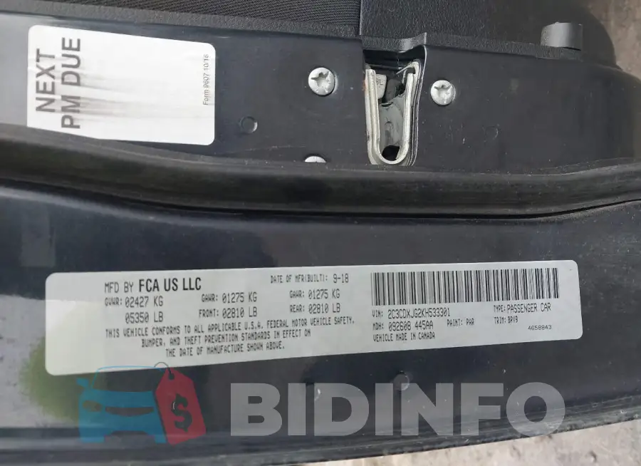 2C3CDXJG2KH533301 Photo# 9
